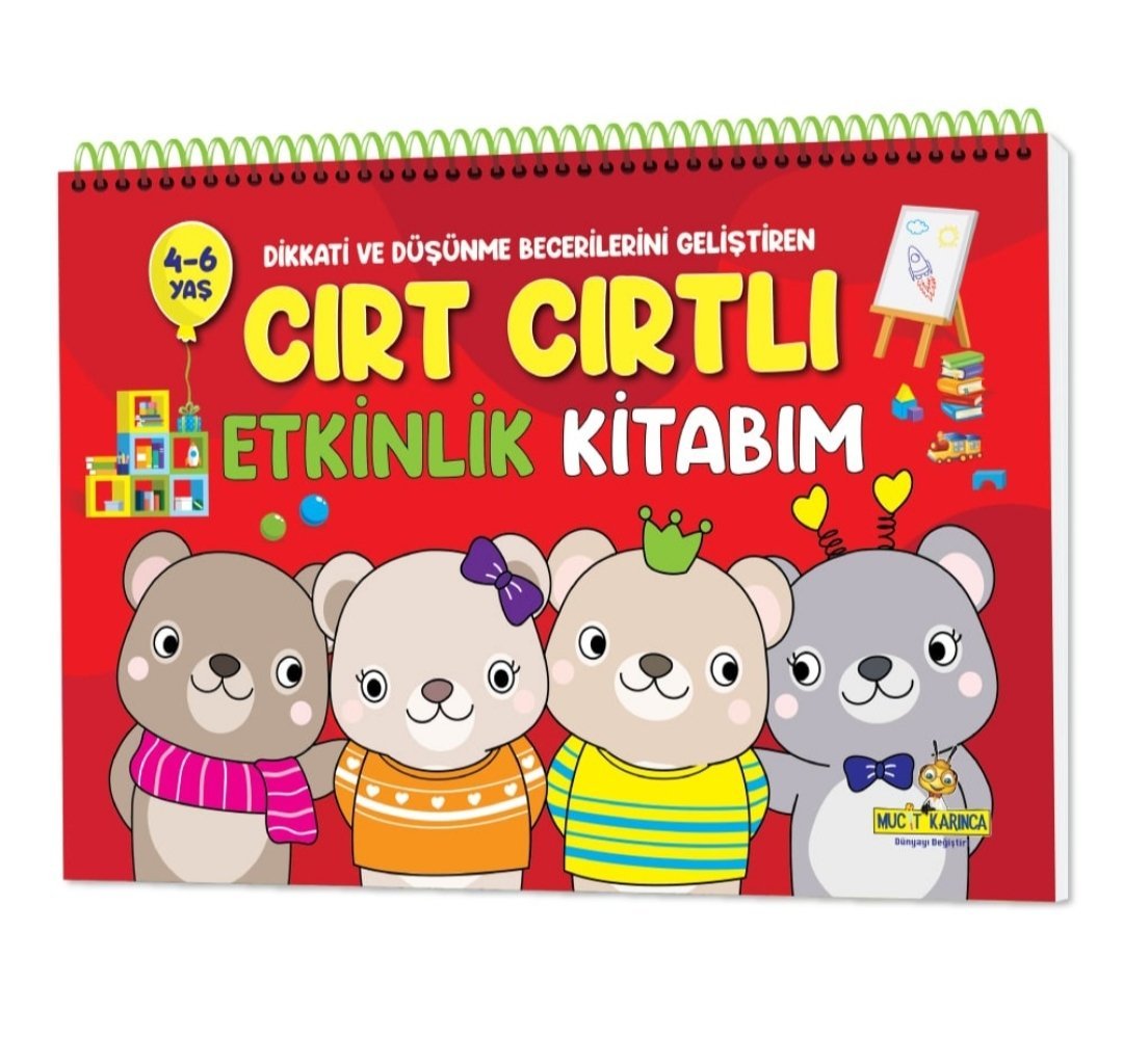 Dikkati ve Düşünme Becerilerini Geliştiren Cırt Cırtlı Etkinlik Kitabım: 4-6 yaş