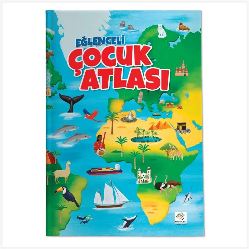 Eğlenceli Çocuk Atlası (Dev Boy, Karton Kapak, Renkli, Eğlenceli, Eğitici)