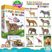 JUNGLE ANİMALS AND VEHİCLE CİRCLE TOYS DOKUN HİSSET