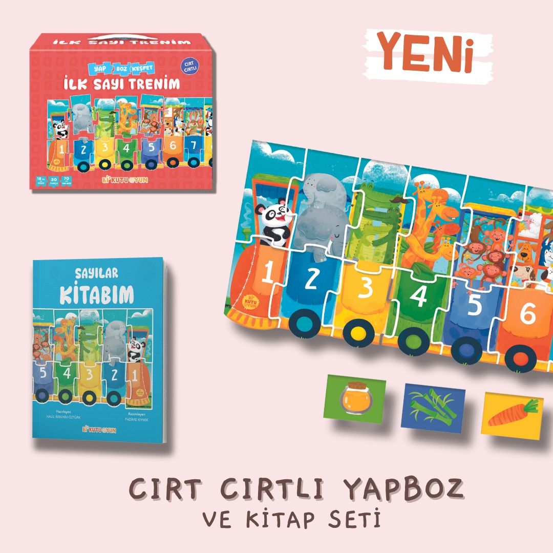 İlk Sayı Trenim / Cırt Cırtlı Yapboz ve Kitap Seti
