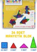 Magly Manyetik Yapı Blokları – 36 Parça