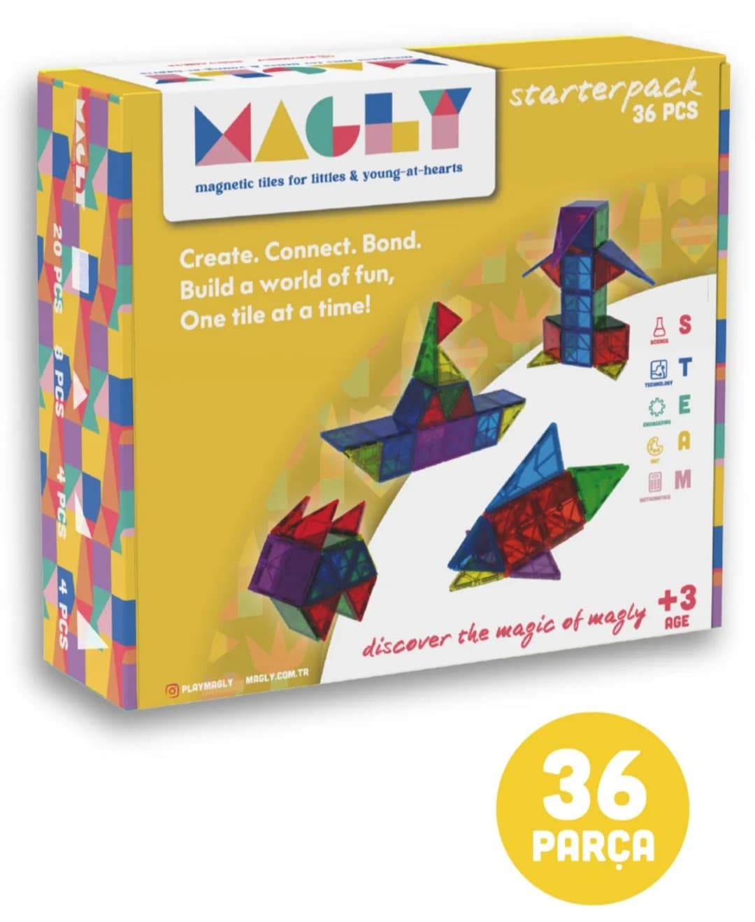 Magly Manyetik Yapı Blokları – 36 Parça