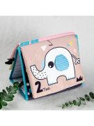 Tummy Time Hışırtılı Yumuşak Bez Aktivite Kitabı - Mavi Beyaz