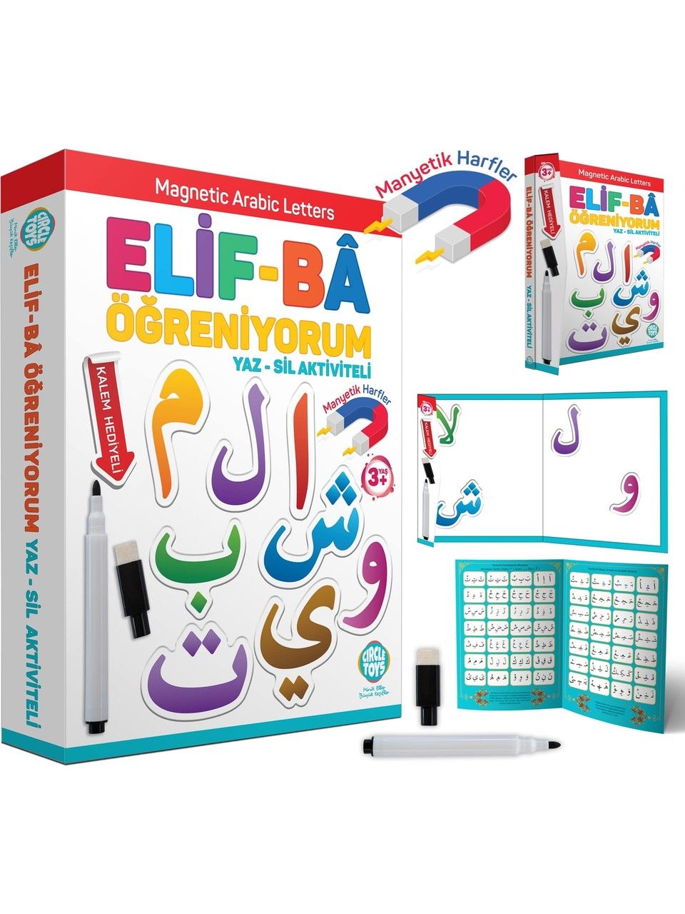 Elif-Bâ Öğreniyorum Yaz-Sil Aktiviteli