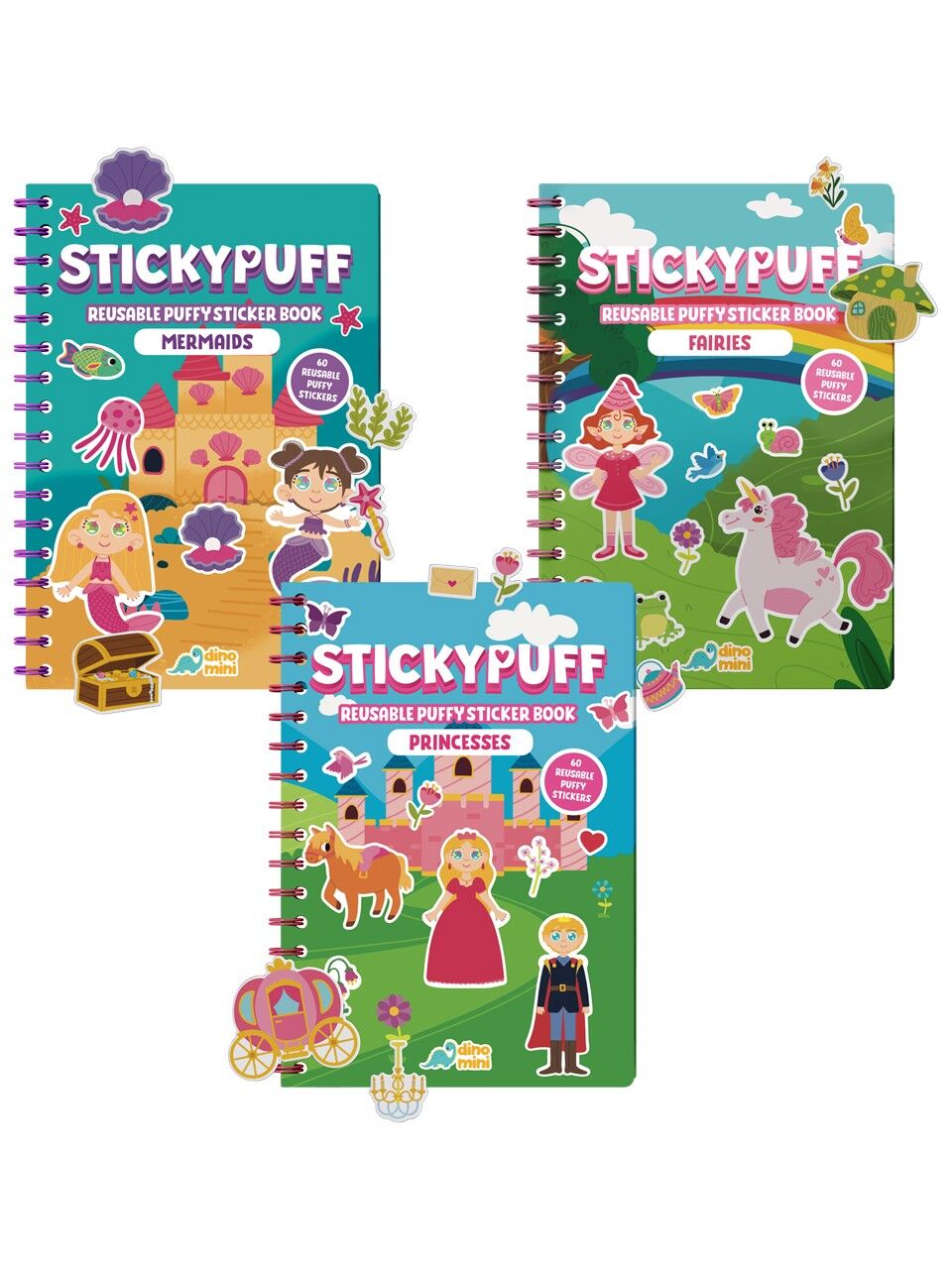 Stickypuff Sihirli Dünya Seti - Mermaids - Fairies - Princesses