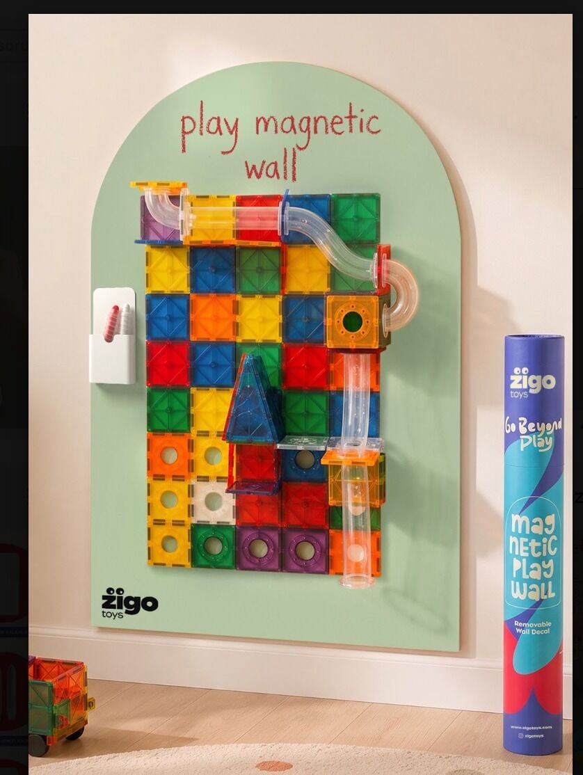 Zigo Toys 60X95CM Çıkarılabilir Manyetik Duvar Panosu – Yapışkanlı Pano, Çocuk Odası, Oyun ve Öğrenme Alanı