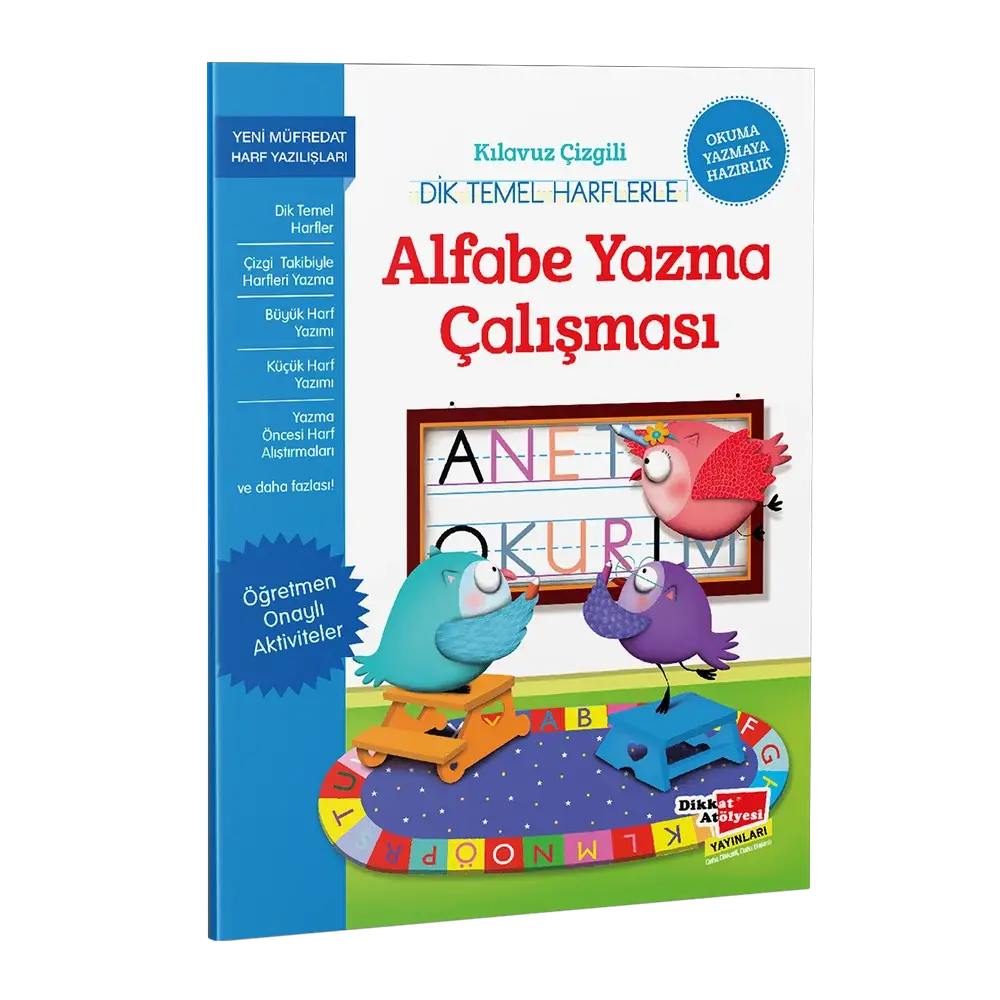 Kılavuz Çizgili Dik Temel Harflerle Alfabe Yazma Çalışması (ÇEK KOPAR ÖZELLİKLİ)